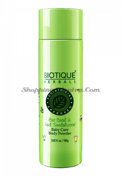 Детская успокаивающая присыпка Биотик Базилик&Сандал | Biotique Basil&Sandal Baby Powder