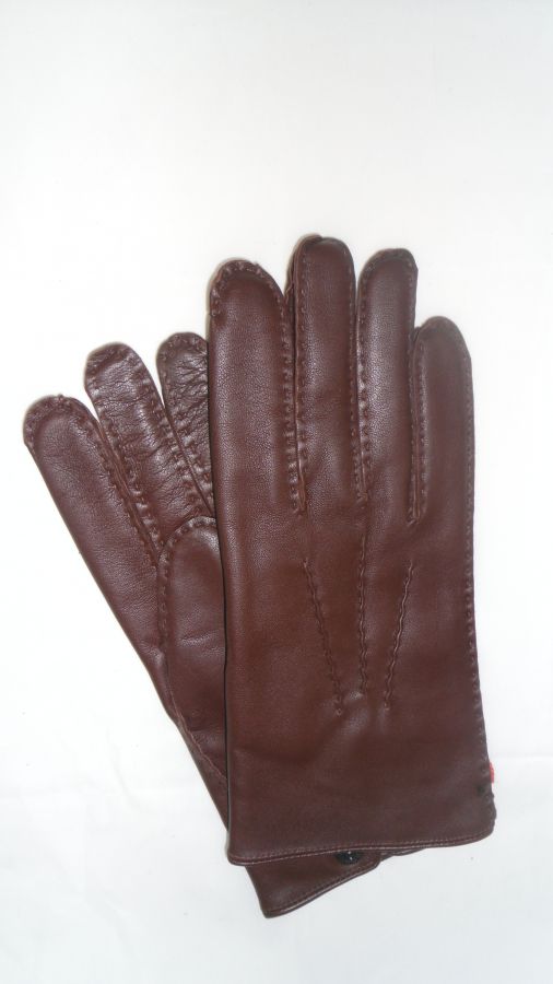 Перчатки зимние кожаные мужские HRAD 1590 (wool) mocca