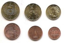 Набор евроцентов Италия 2011 (6 монет)