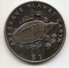Дальневосточная черепаха (китайский трионикс)1 доллар Либерия  1994