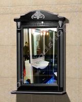 Зеркало с полкой в ванную комнату "Руссильон PROVENCE-60 черное дерево"