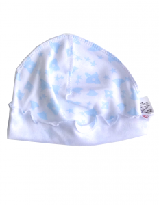 Белая шапочка для новорожденного