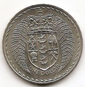 Герб Новой Зеландии 1 доллар новая зеландия 1967