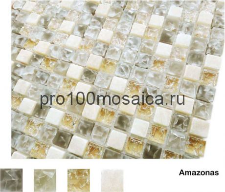 Amazonas Мозаика серия Naturelle 15x15x8, размер, мм: 305*305 (Caramelle)