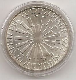 Олимпийские Игры в Мюнхене 1972  10 марок ФРГ 1972