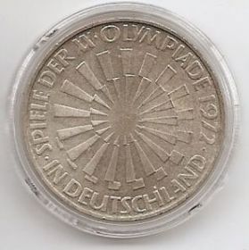 Олимпийские Игры  в Германии Мюнхен 1972  10 марок ФРГ 1972