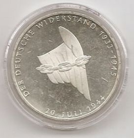 50 лет покушения на Гитлера (20.07.1944.) 10 марок ФРГ 1994
