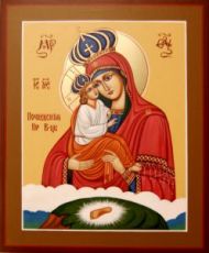 Почаевская икона Божией Матери (рукописная)