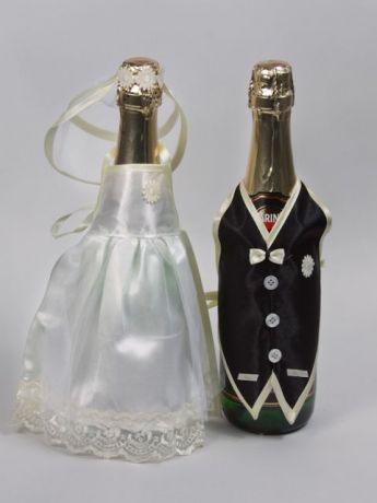 Украшение на шампанское Жених и Невеста 2