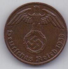1 пфенниг 1938 г. J Германия