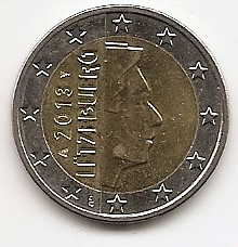 2 евро регулярная Люксембург 2013