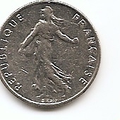 1/2 франка Франция 1986