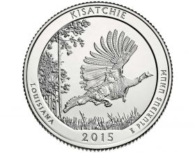 Лесной заповедник Кисатчи  Штат Луизиана. 25 центов 2015.Монетный двор S