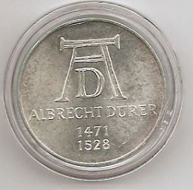 500 лет со дня рождения Альбрехта Дюрера 5 марок Германия 1971 D