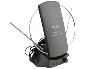 Комнатная антенна REXANT RX-103 VHF, UHF, 47-860 МГц