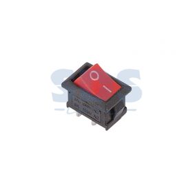 Красный клавишный выключатель 250В 6А (2с) ON-OFF Mini (RWB-201, SC-768)