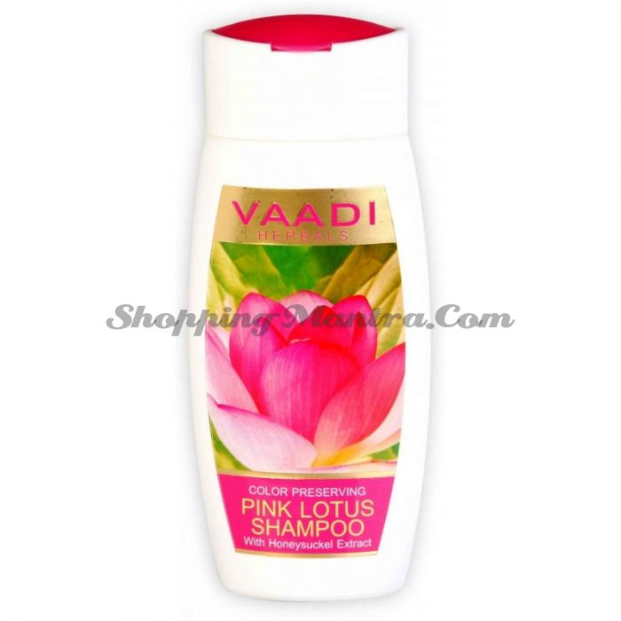 Шампунь для окрашенных волос Розовый Лотос&Мед Ваади/ Vaadi Herbals Pink Lotus Shampoo