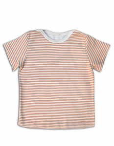 Детская футболка в бело-оранжевую полоску