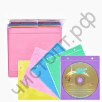 Страничка(пакет) конверт для 2 CD/DVD 5 цветов /50/