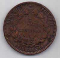 5 сантимов 1896 г. Франция