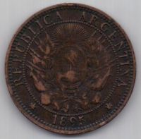 2 сентаво 1895 г. Аргентина