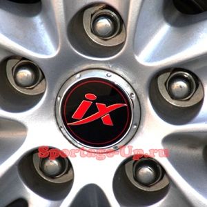 Колпаки колёсных дисков для Hyundai, красная "IX", TOMATO