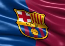 Флаг футбольный Барселона 90х150 см