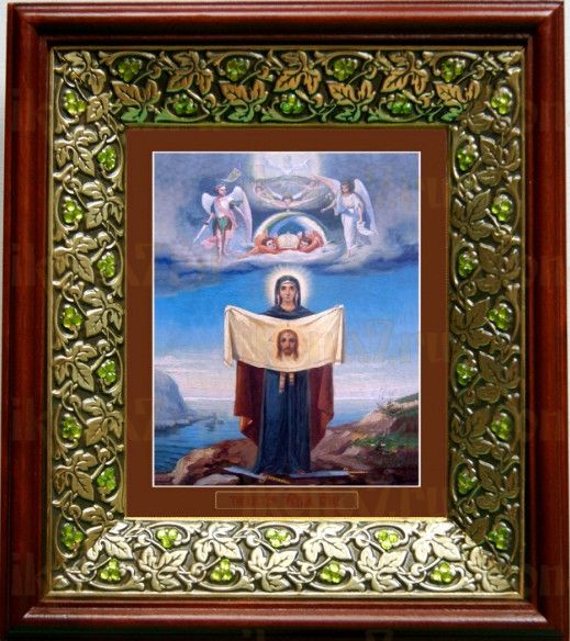 Порт-Артурская икона Божьей Матери (21х24), киот со стразами