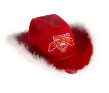 Шляпа ковбойская "Оседлаю любого" цвет красный