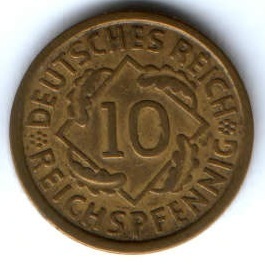 10 пфеннигов 1932 г. A Германия