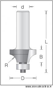 Концевая радиусная кромочная фреза для снятия фасок DIMAR 1550929