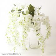 глициния белая, искусственные цветы для свадебного декора