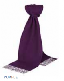 шарф 100% шерсть ягнёнка , классический  цвет Фиолетовый Purple  ,плотность 6.