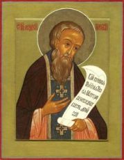 Икона Феодосий Печерский (рукописная)
