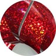 Фольга для литья и кракелюра Royal (23) красный голографический кристалл