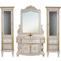 комплект мебели для ванной Bellezza Аврора 115, цвет белый с золотом
