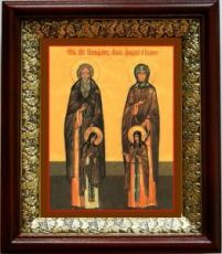 Ксенофонт и Мария (19х22), темный киот