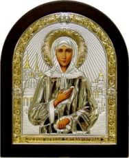 Ксения Петербургская (икона из серебра)