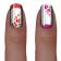Слайдер-дизайн для ногтей Френч, цветочки красные и розовые с френчем и лунным маникюром