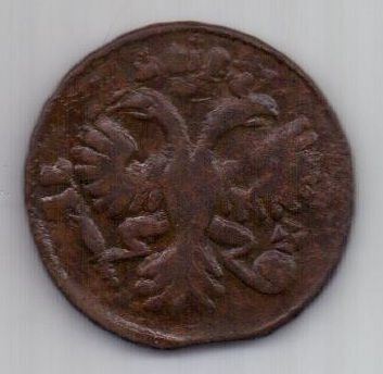 деньга 1734 г. перечекан
