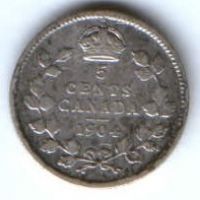 5 центов 1904 г. Канада