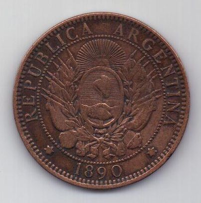 2 сентаво 1890 г.  Аргентина