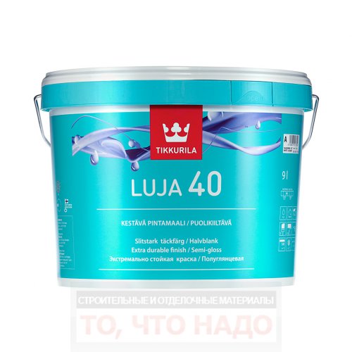 Краска для влажных помещений Tikkurila Luja 40 полуглянцевая