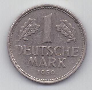 1 марка 1950 г. D. Германия