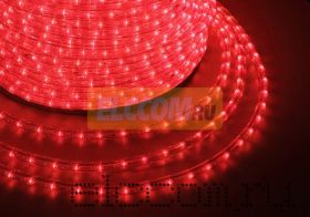 Дюралайт светодиодный, постоянное свечение(2W), красный, 220В, диаметр 13 мм, бухта 100м, NEON-NIGHT