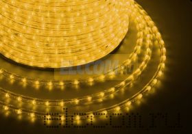 Дюралайт светодиодный, свечение с динамикой (3W), желтый, 220В, диаметр 13 мм, бухта 100м, NEON-NIGHT