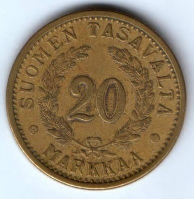 20 марок 1937 г. Финляндия