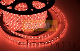 LED лента Neon-Night, герметичная в силиконовой оболочке, 220V, 10*7 мм, IP65, SMD 3528, 60 диодов/метр, цвет светодиодов красный, бухта 100 метров