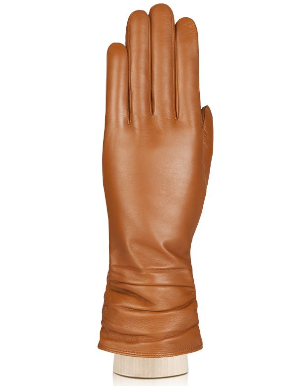Кожаные перчатки со сборкой на манжете LABBRA GR01-00009348