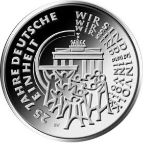 25 лет объединения Германии 25 евро Германия 2015